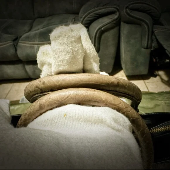 Vintage style Y2K Coach Black Satchel with Brown Accents tote shoulder bag - Picture 15 of 17